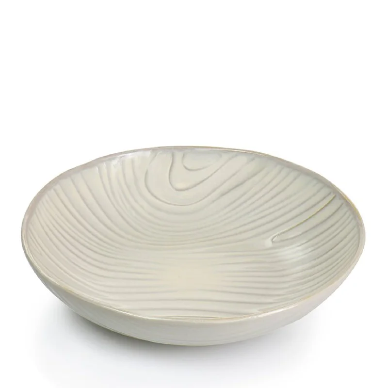 523-8853, MST Faux Bois 8.85" Dinner Bowl Wht Round Wood Pattern