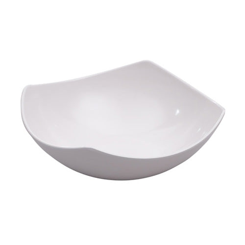 Arcata 922367 Melamine Square Bowl, White, 85 oz.