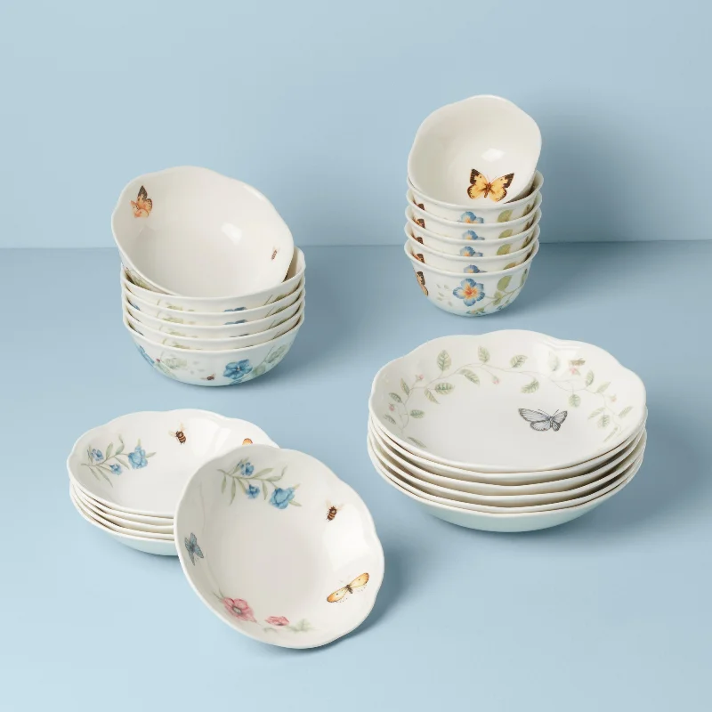 Butterfly Meadow 24-Piece Bowl Set