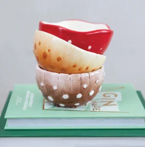 Ceramic Mushroom Shaped Bowls (3 Styles)