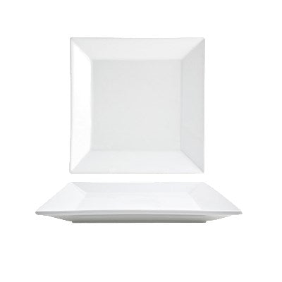 FOH Kyoto Square Plate, White, 8-1/2"