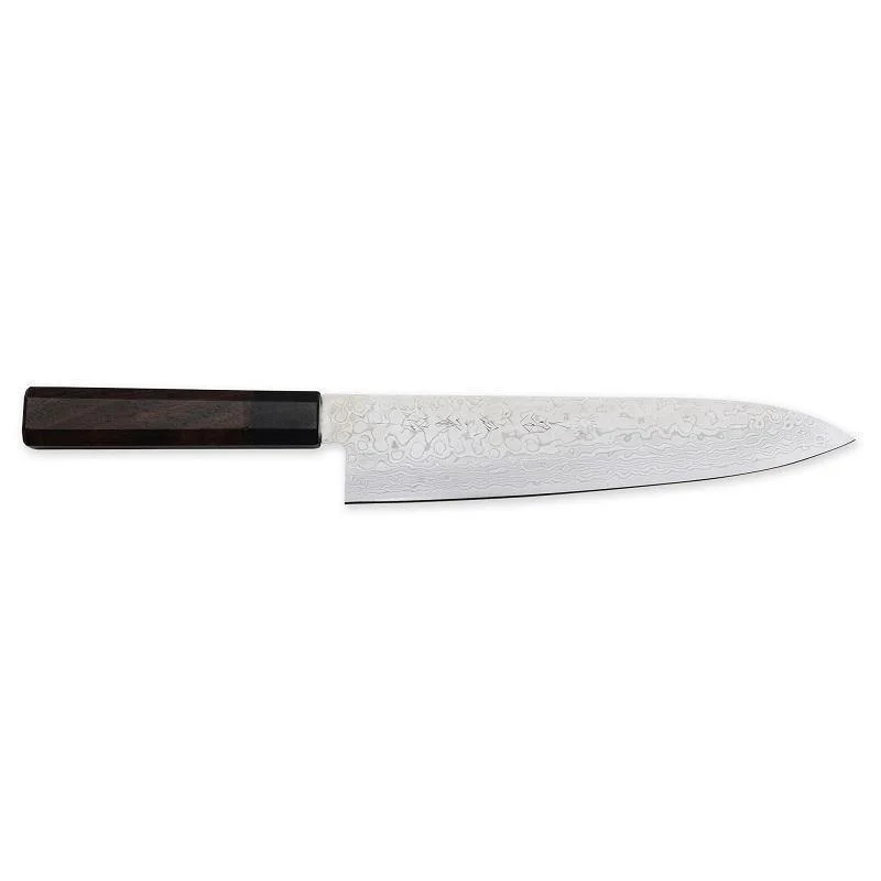 Kikuichi Nickel Warikomi Damascus 8" Gyuko (Chef) Knife