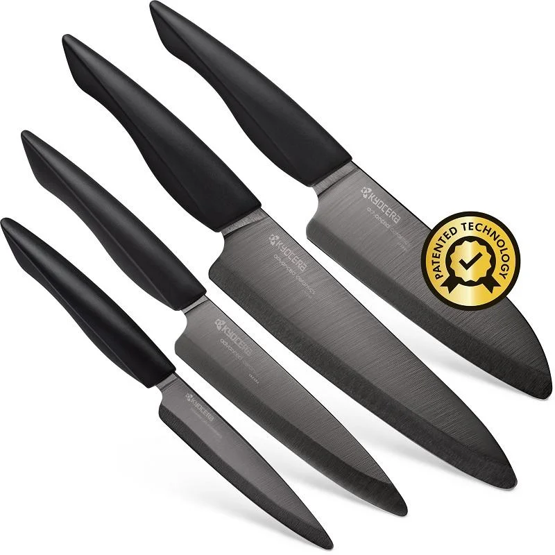 Kyocera InnovationBlack 4-Piece Ceramic Knife Set