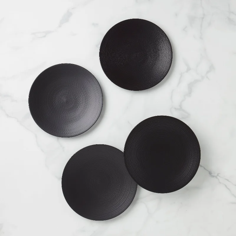 LX Collective Black Accent Plates, Set of 4