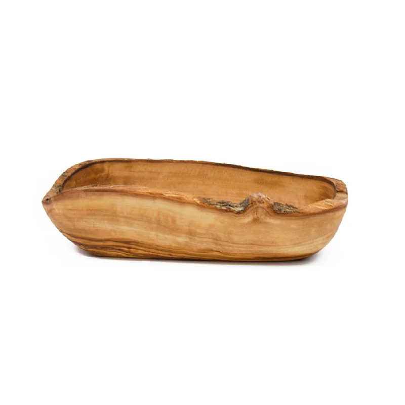 Olive Wood Rustic Serving Bowl, 27cm