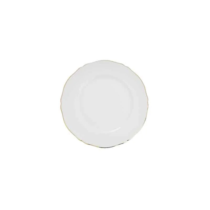 Corona Oro Flat Dinner Plate, Antico Doccia Shape, 26.5cm