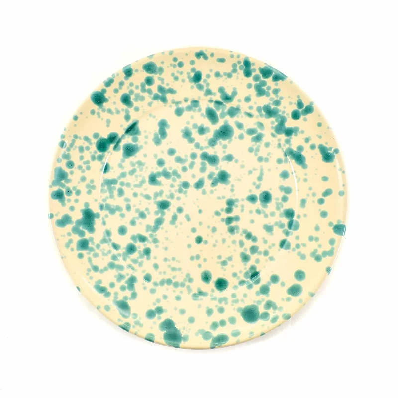 Puglia Aquamarine Splatter Dinner Plate, 27cm