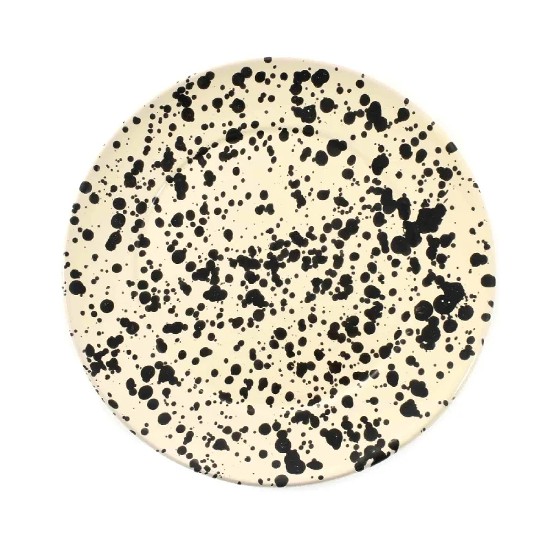 Puglia Black Splatter Dinner Plate, 27cm