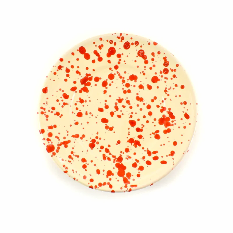 Puglia Red Splatter Side Plate, 19cm