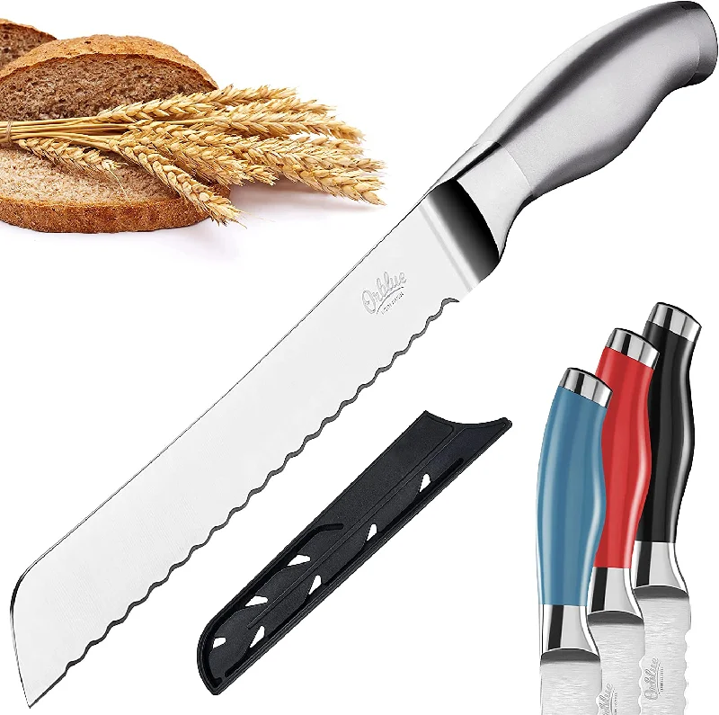 Serrated Bread Knife, Ultra-Sharp Stainless Steel Blade