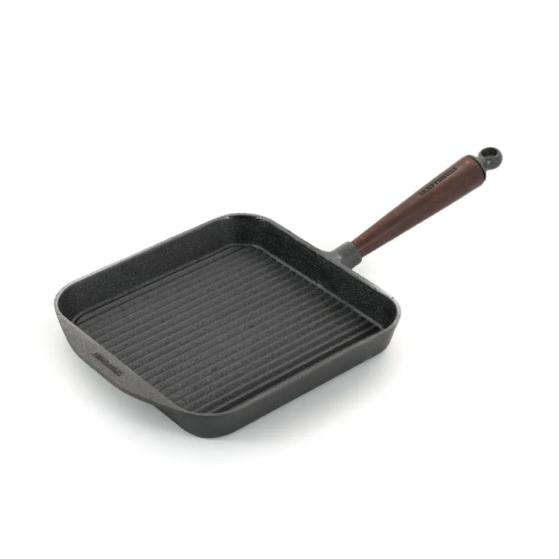 Skeppshult Traditional Cast Iron Square Grill Pan, 25cm