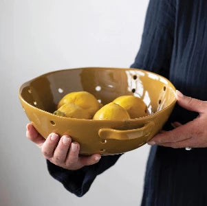 Stoneware Colander with Handles