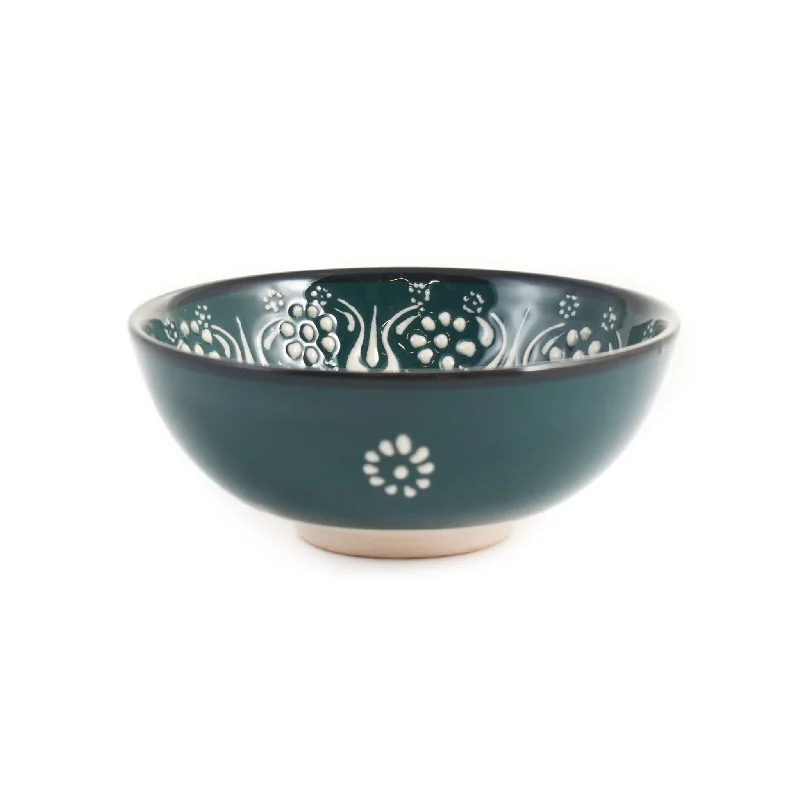 Yesil Ve Beyaz Boyali Sauce Dish, 12cm