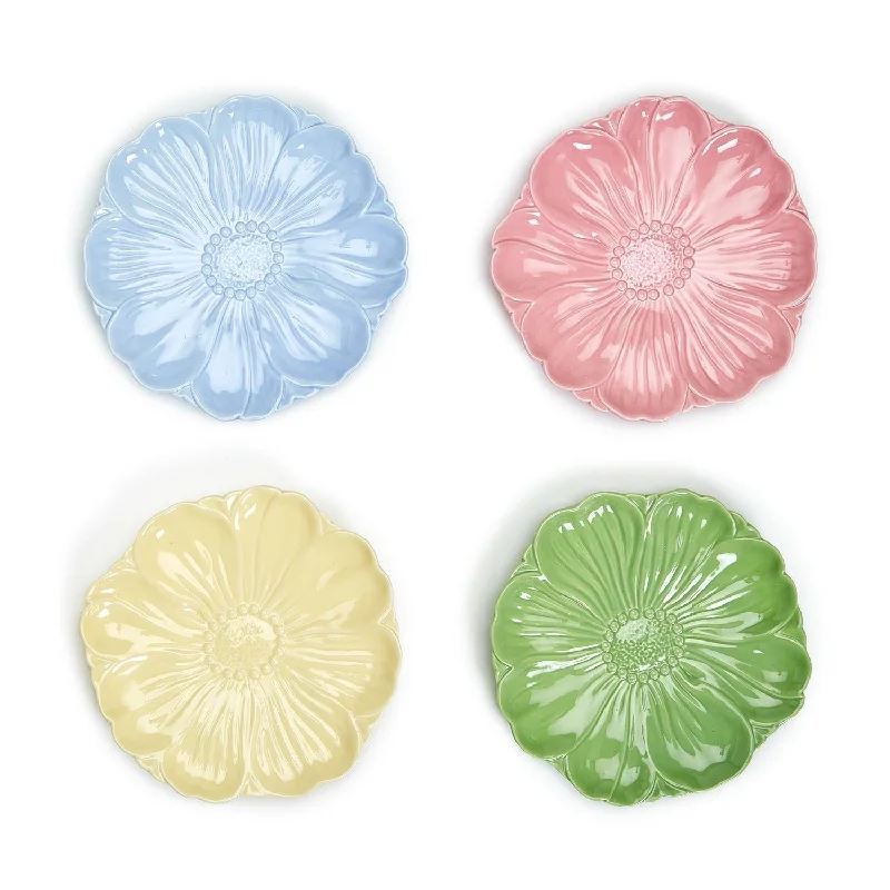 Two's Company - Flower Plates, Assorted Colors