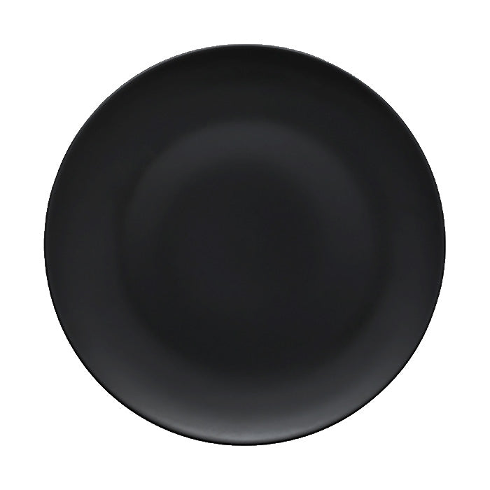 Ziena 020400 Stoneware Coupe Plate, Ebony, 10-1/4", Case of 12