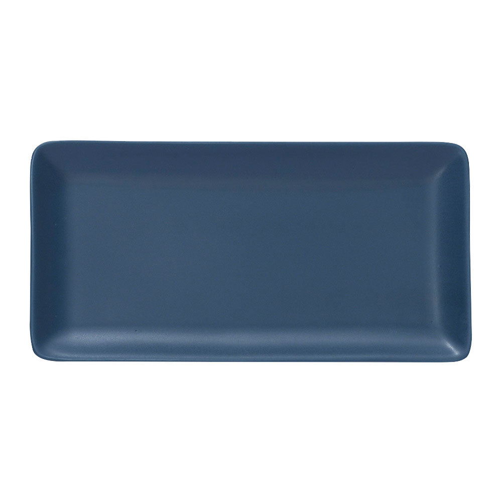 Ziena 922419 Stoneware Rectangular Tray, Azure, 12" x 6-1/4", Case of 12