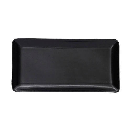 Ziena 922457 Stoneware Rectangular Tray, Ebony, 12" x 6-1/4", Case of 12