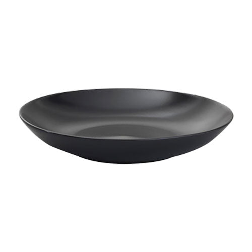 Ziena 922459 Stoneware Deep Coupe Plate, Ebony, 48 oz., Case of 12