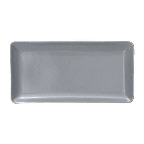 Ziena 922470 Stoneware Rectangular Tray, Gris Azul, 12" x 6-1/4", Case of 12